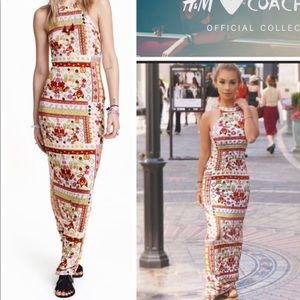 EUC Limited Edition H&M Coachella collection fitted BoHo Maxi dress